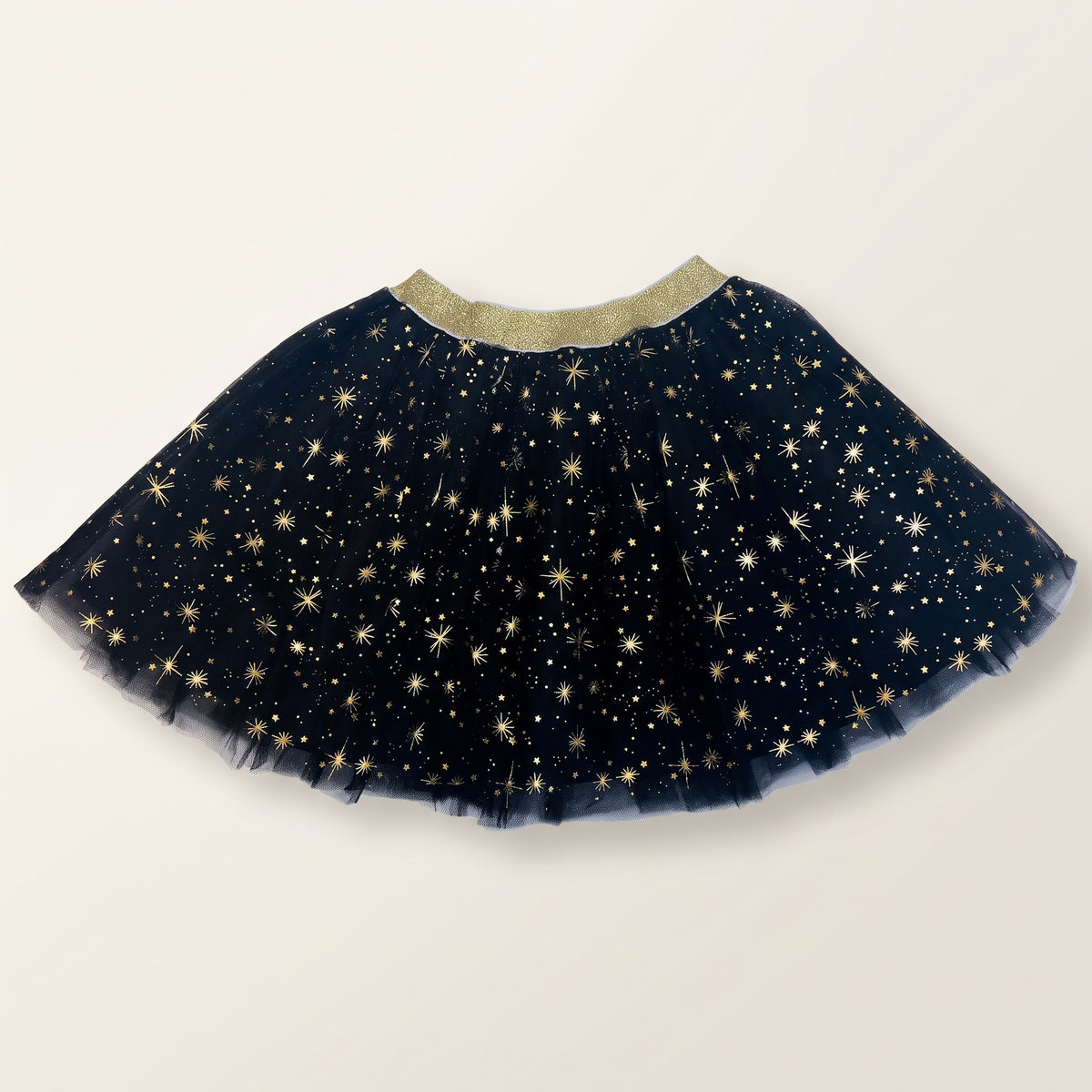 Black Tulle Tutu with Gold Stars
