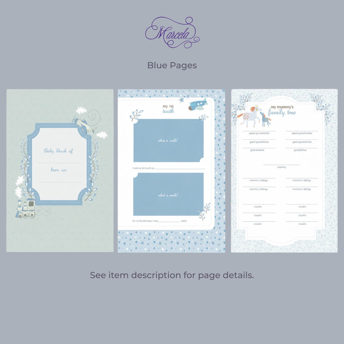 Micro Stripe Cotton – Baby Memory Book