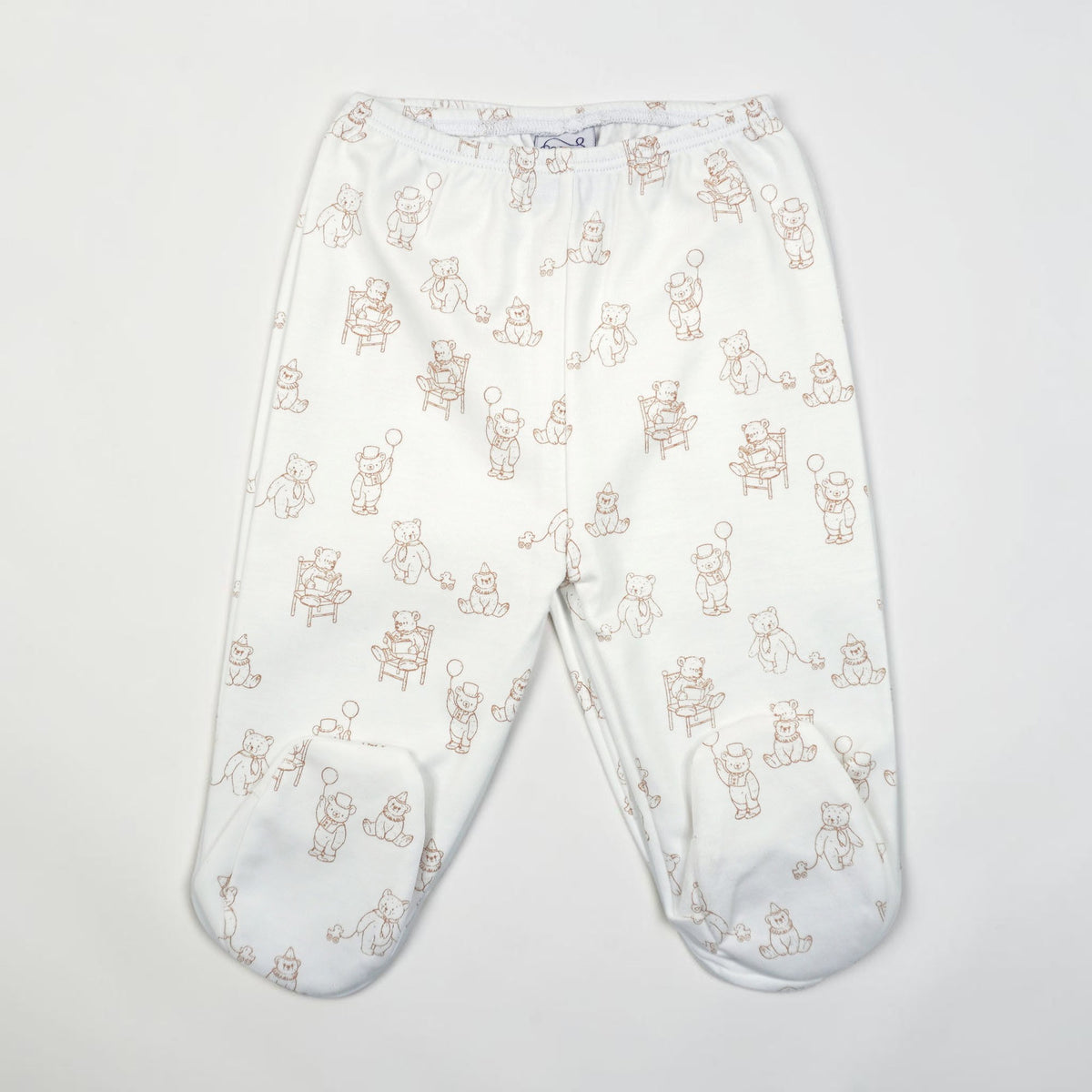 Teddy Bear Print Pima Cotton Baby Layette Set