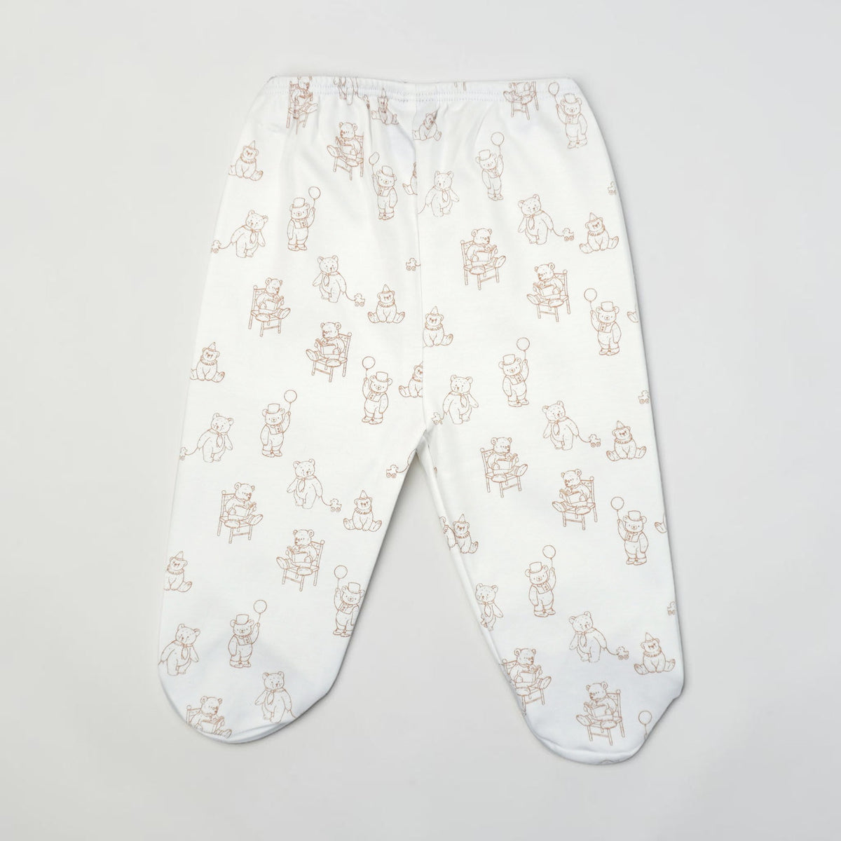 Teddy Bear Print Pima Cotton Baby Layette Set