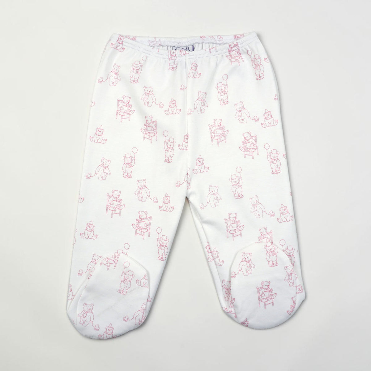 Teddy Bear Print Pima Cotton Baby Layette Set