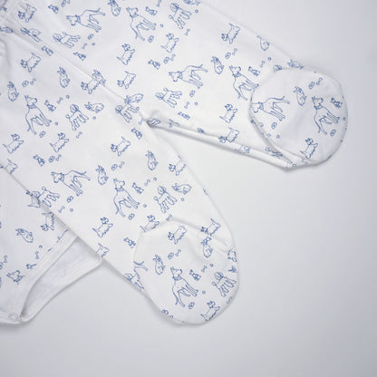 Dogs Print Pima Cotton Baby Layette Set