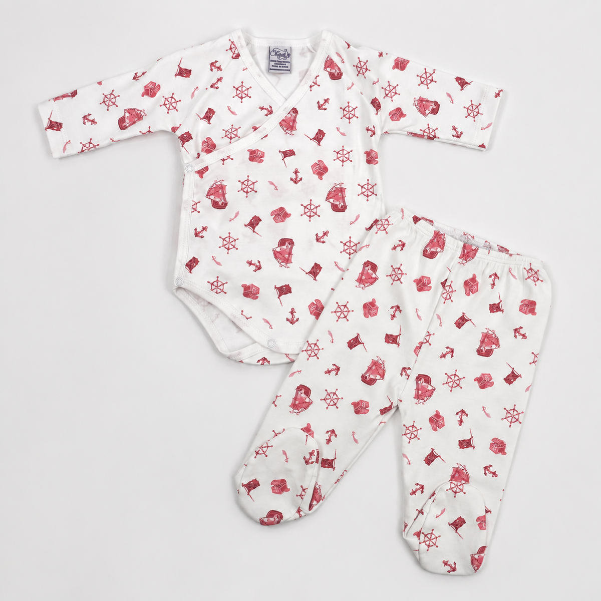 Pirate Print Pima Cotton Baby Layette Set