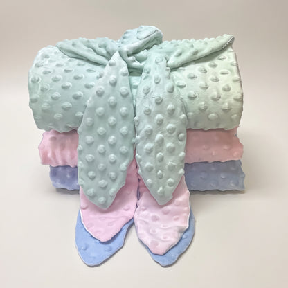 Bunny Ear Hooded Baby Blanket – Pima Cotton & Minky