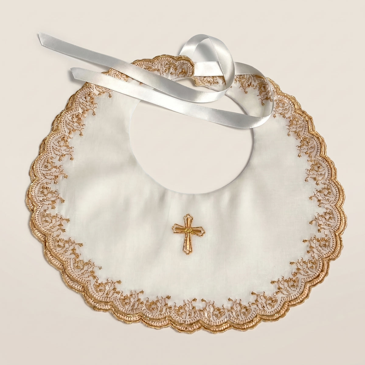 Christening Bib on Swiss Batiste