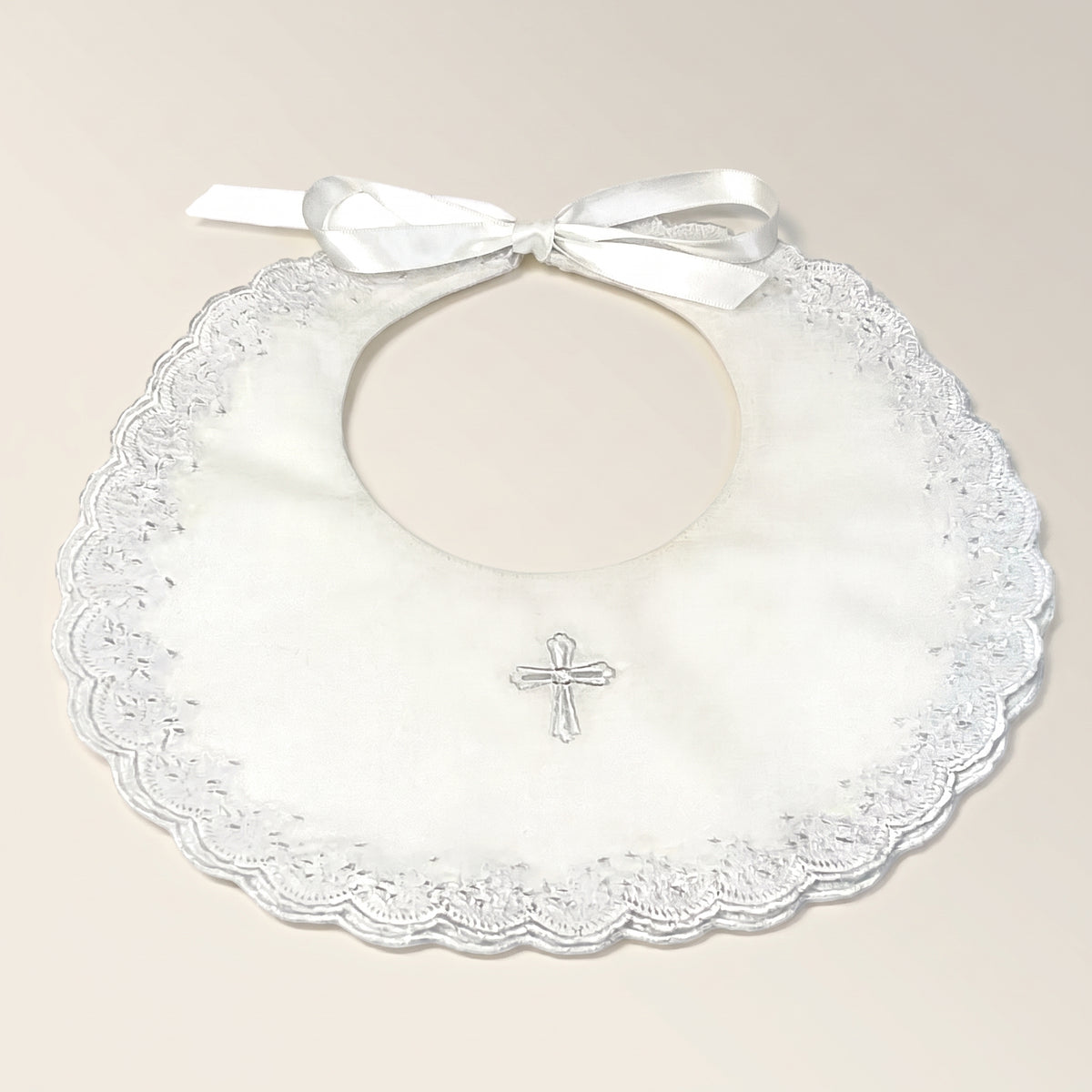 Christening Bib on Swiss Batiste