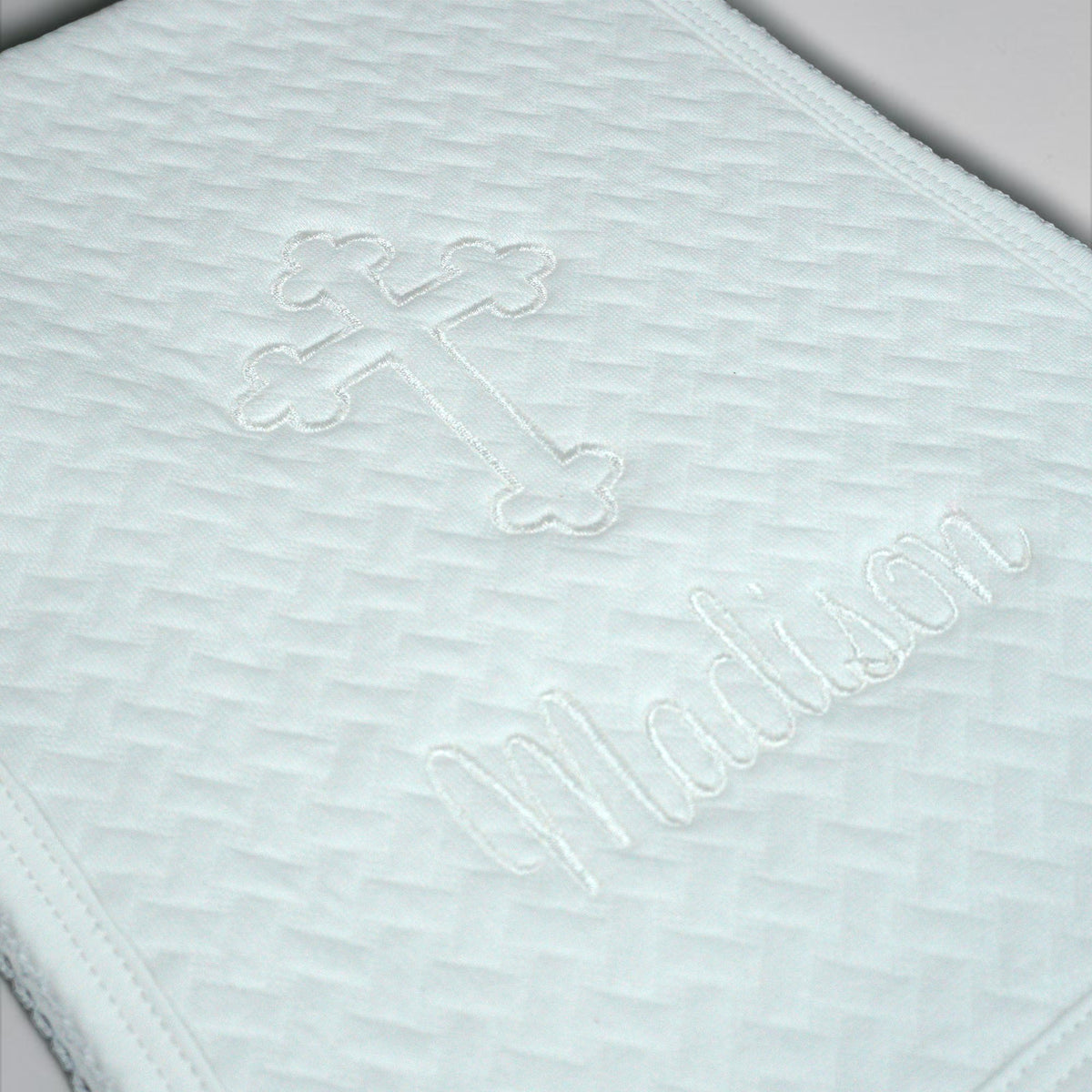 Jacquard Pima Cotton Christening Burp Cloth