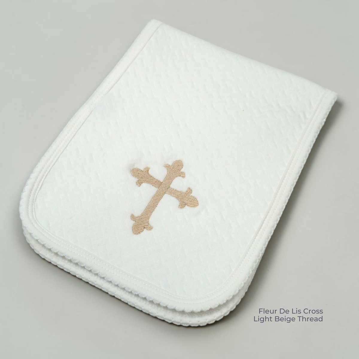 Jacquard Pima Cotton Christening Burp Cloth