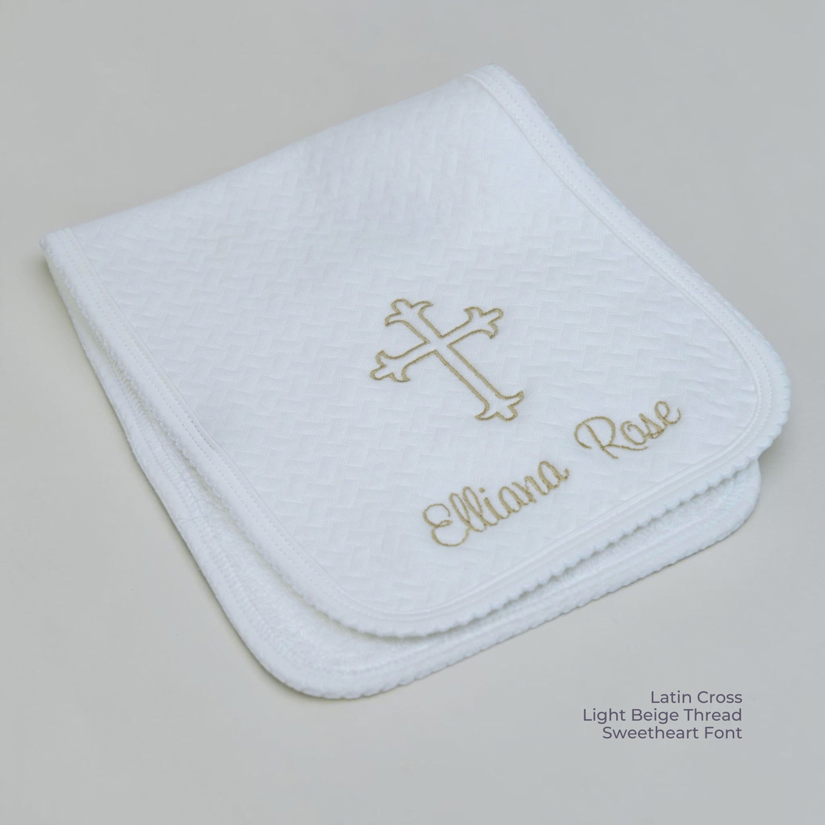Jacquard Pima Cotton Christening Burp Cloth