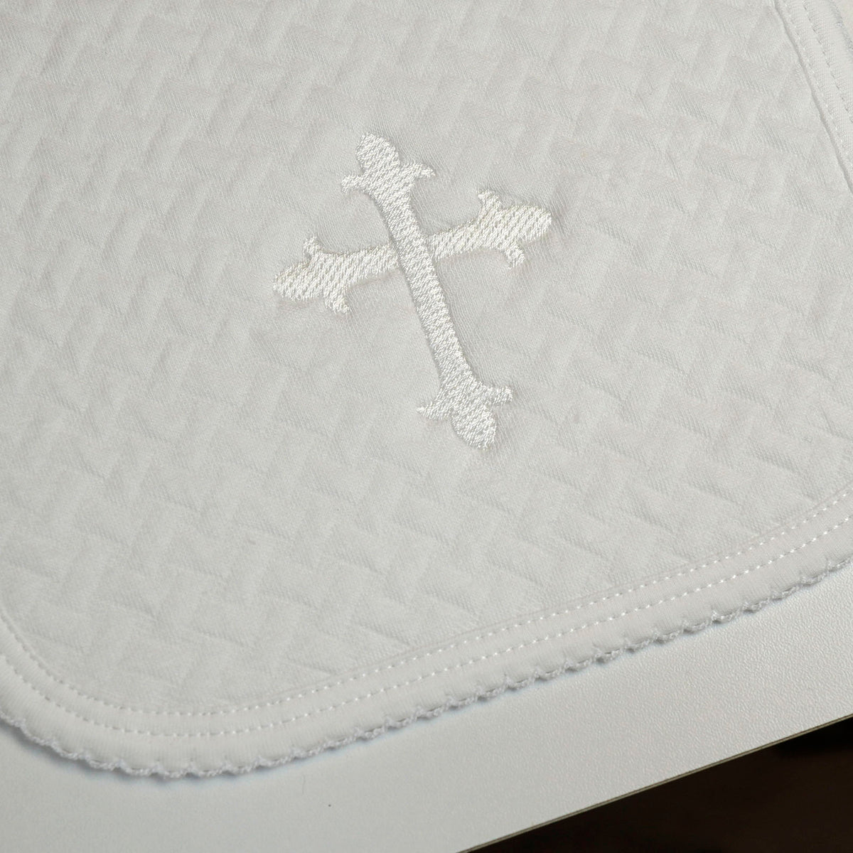 Jacquard Pima Cotton Christening Burp Cloth