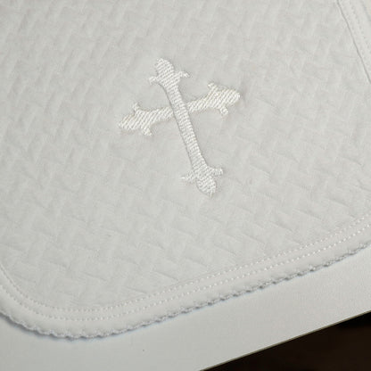 Jacquard Pima Cotton Christening Burp Cloth