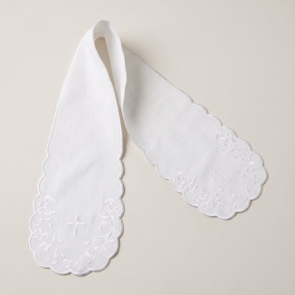 Christening Stole - Embroidered Cross