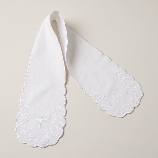 Christening Stole - Embroidered Cross