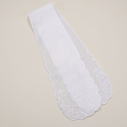 Christening Stole - Embroidered Cross