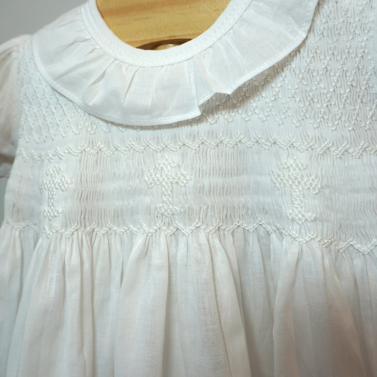The Classic Cross Smocked Christening Gown