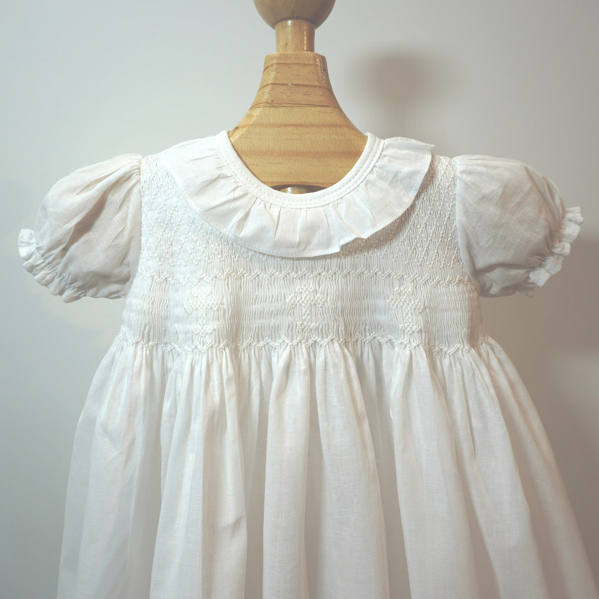 The Classic Cross Smocked Christening Gown