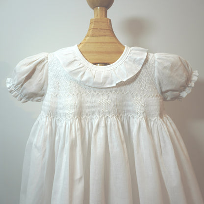 The Classic Cross Smocked Christening Gown