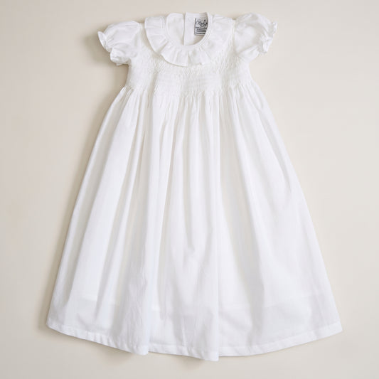 The Classic Cross Smocked Christening Gown