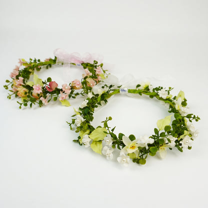 Porcelain Flowers Head Crown - Adult & Child Options