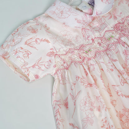 Beary Blossoms Smocked Dress | Baby Toile | Marcela