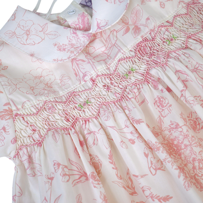 Beary Blossoms Smocked Dress | Baby Toile | Marcela