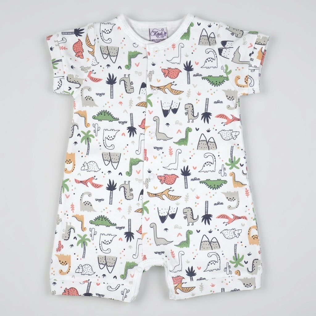 Dinosaurs Pima Cotton Baby Romper