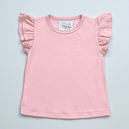 Pima Cotton Double Ruffle Sleeve Shirt