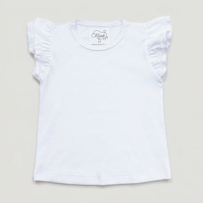 Pima Cotton Double Ruffle Sleeve Shirt