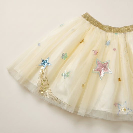 Gold Tutu with Multicolor Stars