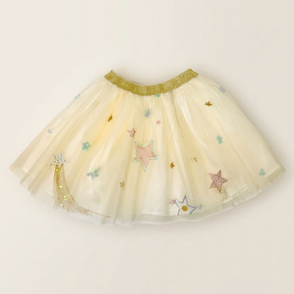 Gold Tutu with Multicolor Stars