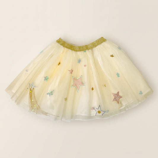 Gold Tutu with Multicolor Stars