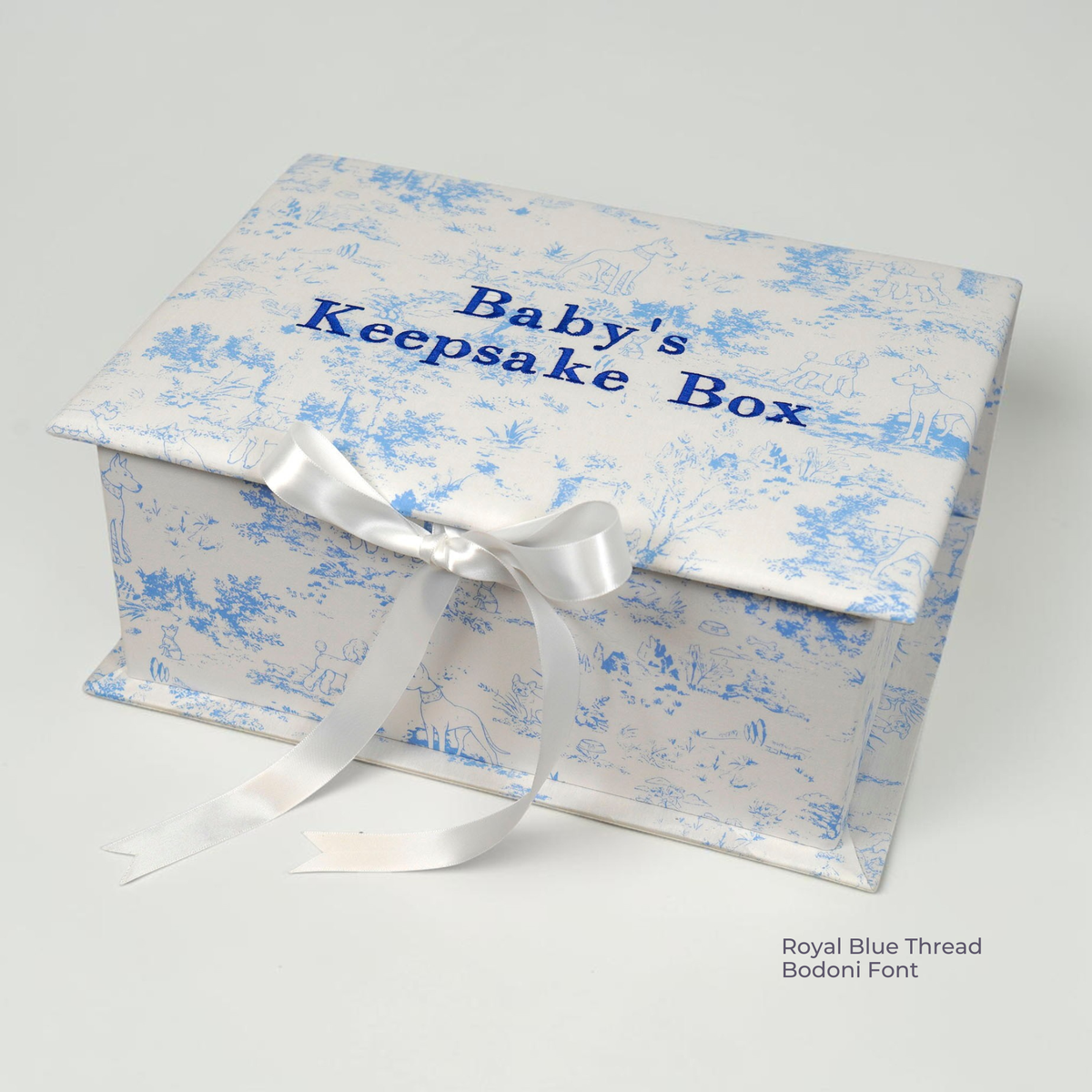 Heirloom Hounds Toile – Medium Baby Keepsake Box