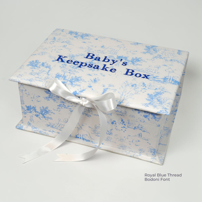 Heirloom Hounds Toile – Medium Baby Keepsake Box