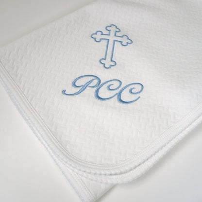 Pima Jacquard Christening Blanket