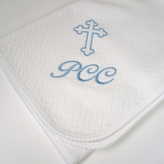 Pima Jacquard Christening Blanket