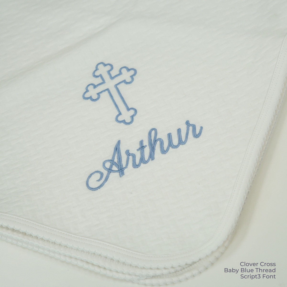 Pima Jacquard Christening Blanket