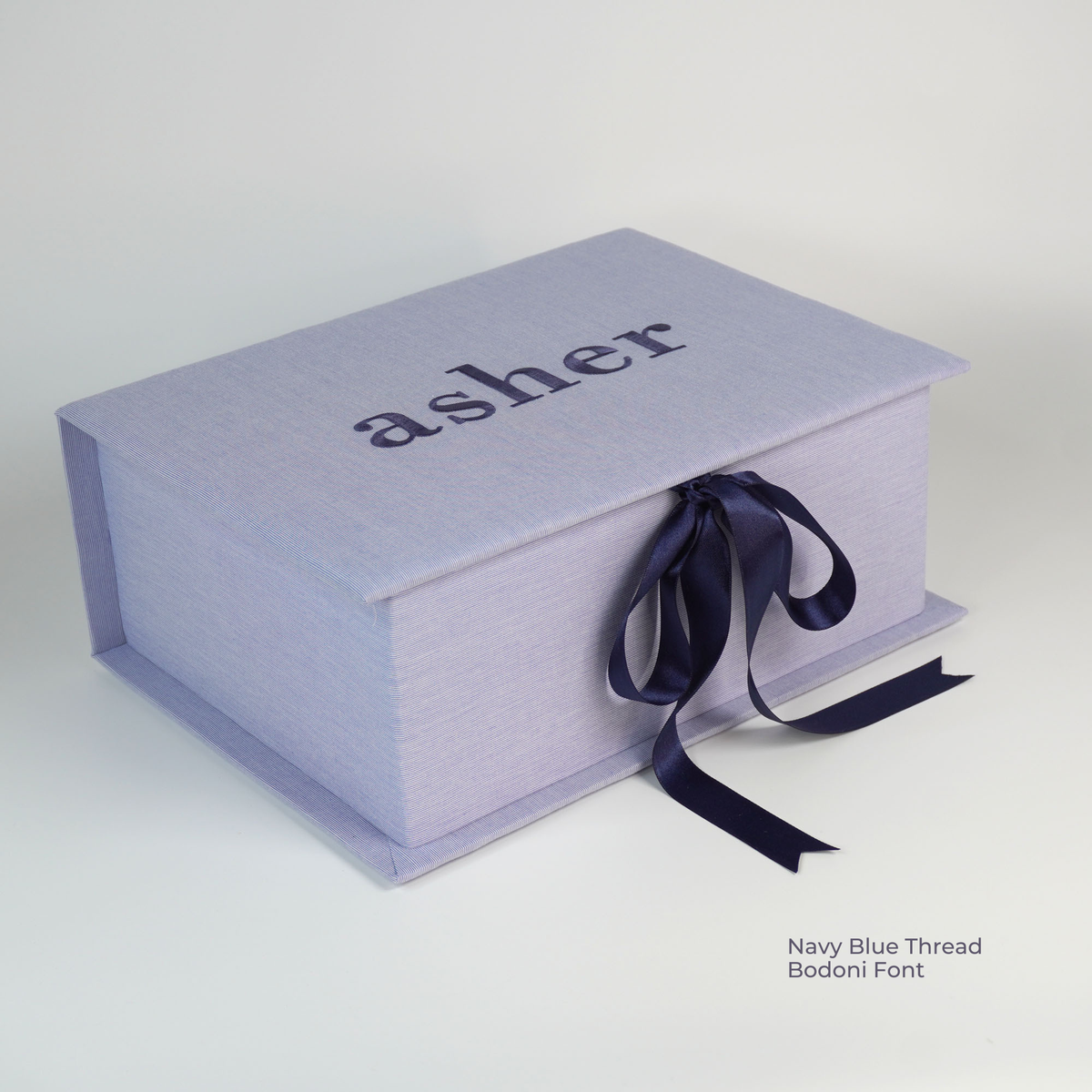 Micro Stripe Cotton - Medium Keepsake Box