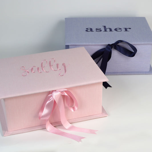 Micro Stripe Cotton - Medium Keepsake Box