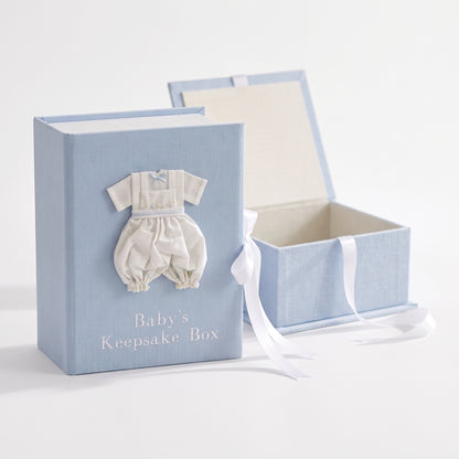 Swiss Batiste Jumper with Flowers on Piqué Cotton – Medium Baby Keepsake Box