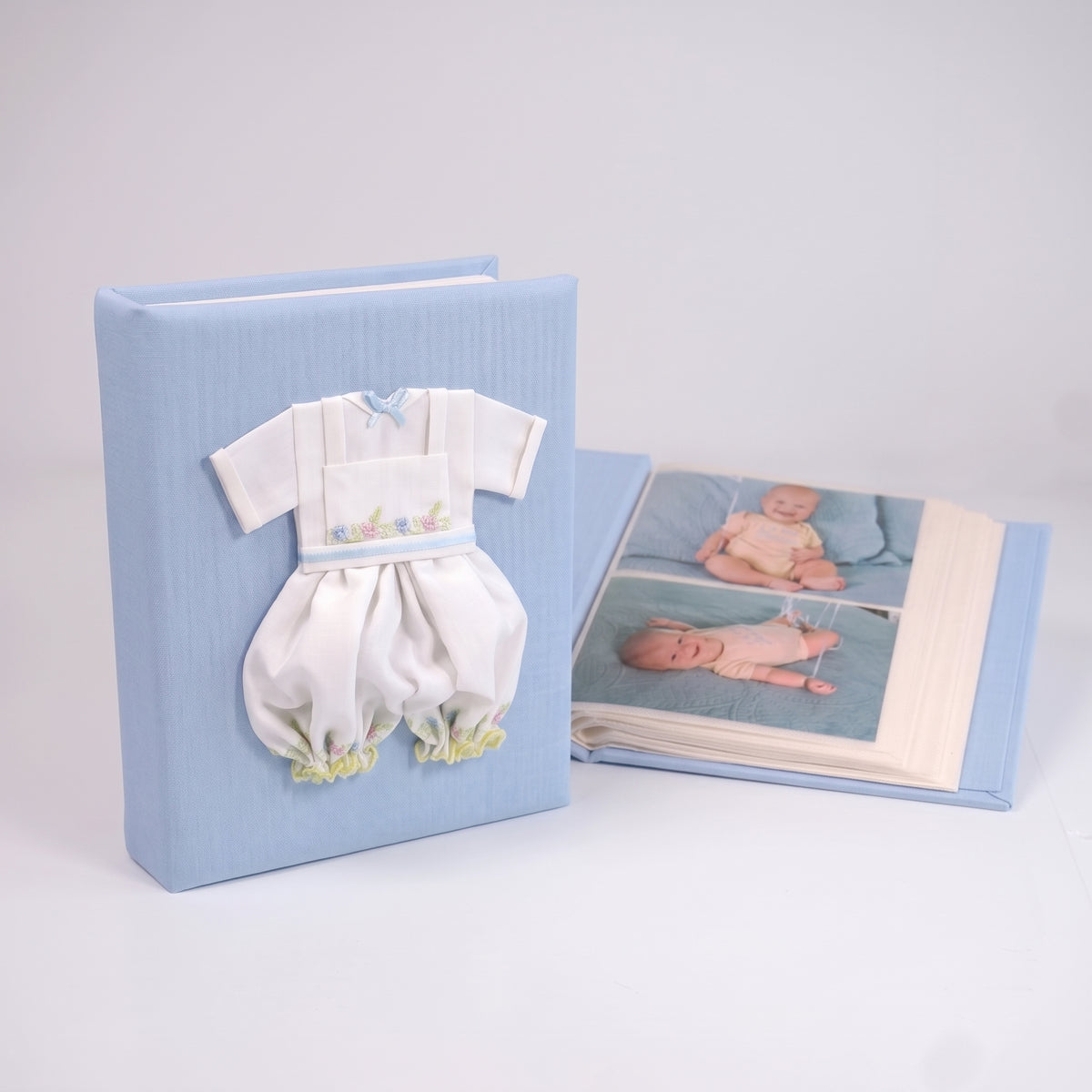Swiss Batiste Jumper with Flowers on Piqué Cotton – Medium Hardbound Photo Album