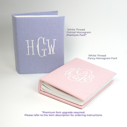 Seersucker Check Cotton – Medium Hardbound Photo Album