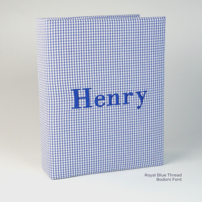 Seersucker Check Cotton – Medium Hardbound Photo Album