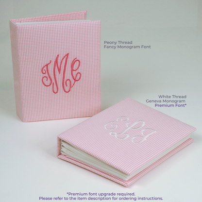 Seersucker Check Cotton – Medium Hardbound Photo Album