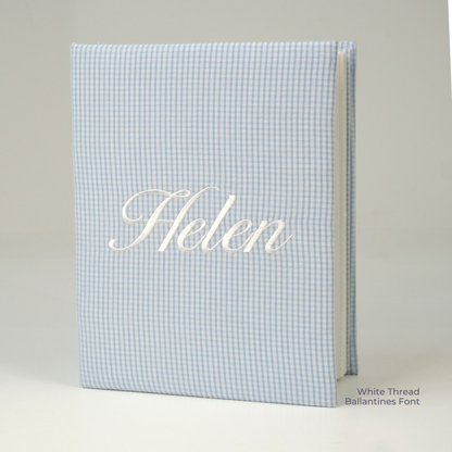 Seersucker Check Cotton – Medium Hardbound Photo Album