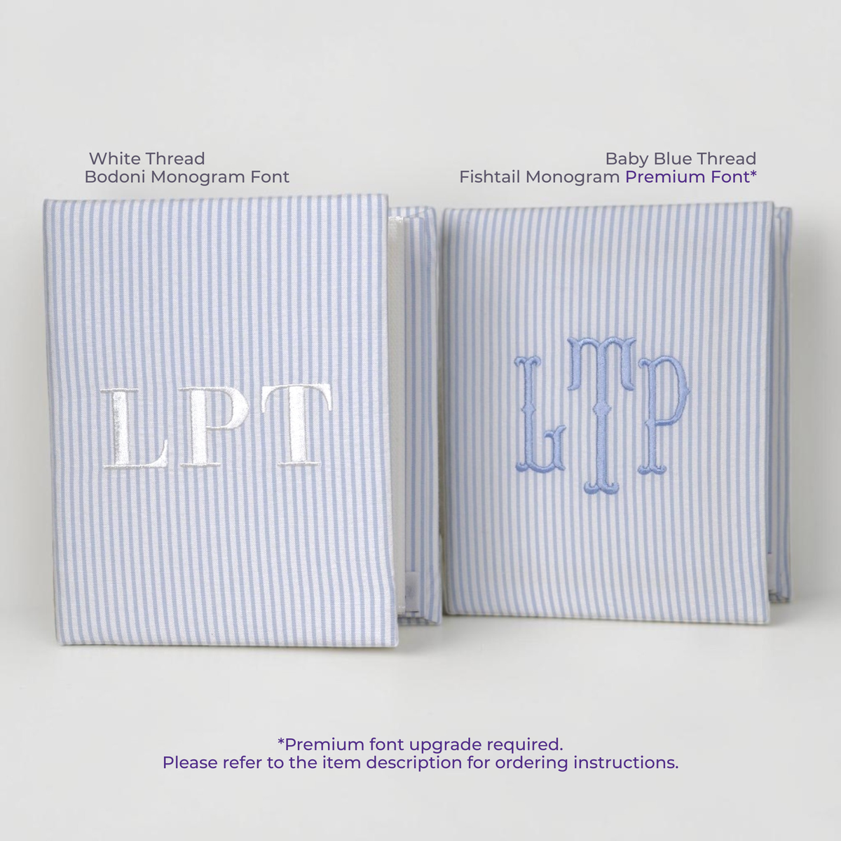 Seersucker Check Cotton – Medium Hardbound Photo Album