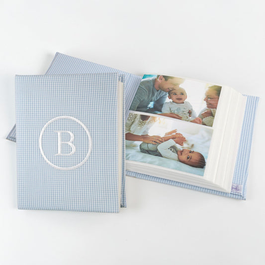 Seersucker Check Cotton – Medium Hardbound Photo Album