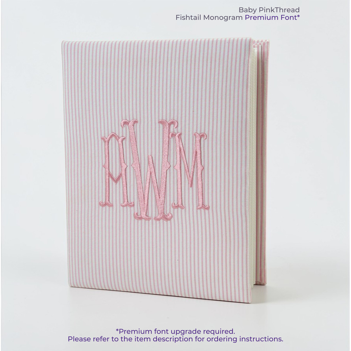 Seersucker Striped Cotton – Medium Hardbound Photo Album