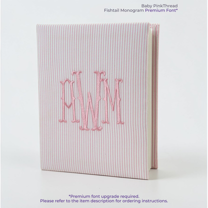 Seersucker Striped Cotton – Medium Hardbound Photo Album