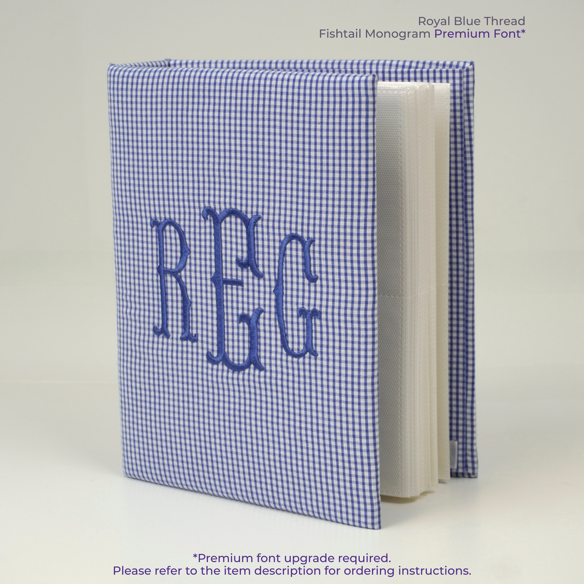 Seersucker Check Cotton – Medium Hardbound Photo Album
