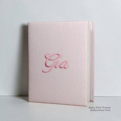 Seersucker Striped Cotton – Medium Hardbound Photo Album